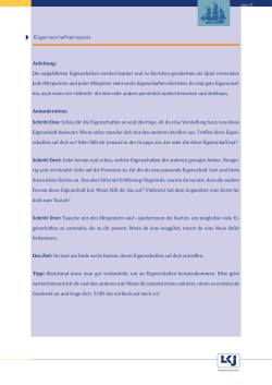 Eigenschaftenspiel - Berufsorientierung