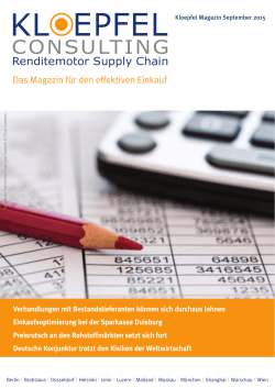 Renditemotor Supply Chain - Kloepfel Consulting GmbH
