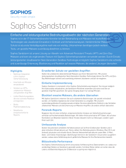 Sophos Sandstorm Datenblatt