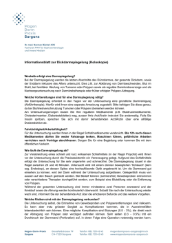 Informationen zur Dickdarmspiegelung