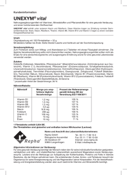 UNEXYM® vital - REPHA GmbH Biologische Arzneimittel