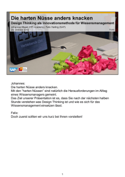 Johannes: Die harten N&uuml;sse anders knacken. Mit den &ldquo;harten