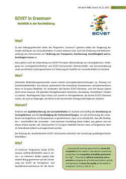 ECVET in Erasmus+