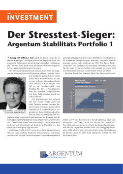 Der Stresstest-Sieger - ARGENTUM Asset Management