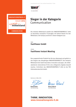 Sieger in der Kategorie Communication