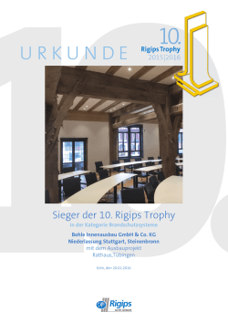 Sieger der 10. Rigips Trophy