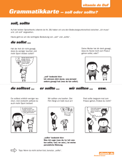Grammatikkarte &mdash; soll oder sollte? - deutsch