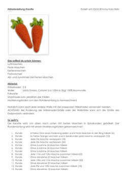 Karotte PDF Häkelanleitung