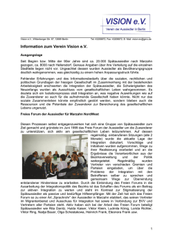 Information zum Verein Vision e.V.