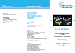 ECHO-SEMINAR Referenten Veranstaltungsort