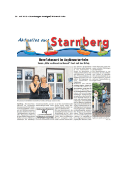 08. Juli 2015 – Starnberger Anzeiger/ Würmtal Echo