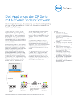 Dell Appliances der DR Serie mit NetVault Backup Software