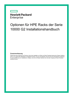 Optionen für HPE Racks der Serie 10000 G2 Installationshandbuch
