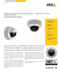 AXIS P32 Netzwerk-Kamera-Serie – Modelle für den Außenbereich