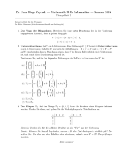 Dr. Juan Diego Caycedo &mdash; Mathematik II f&uuml;r Informatiker