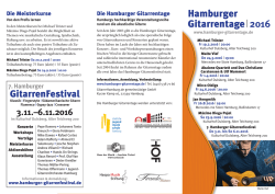 Hamburger Gitarrentage |2016