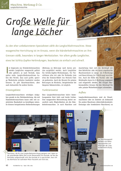 Gro&szlig;e Welle f&uuml;r lange L&ouml;cher