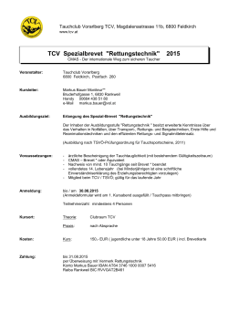 TCV Spezialbrevet "Rettungstechnik" 2015