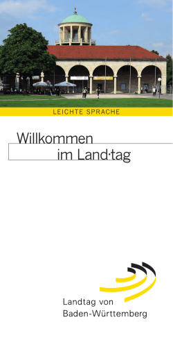 Leichte Sprache - Landtag Baden Württemberg