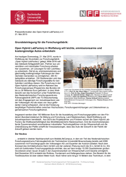 Grundsteinlegung f&uuml;r die Forschungsfabrik