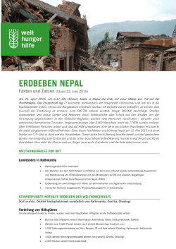 Unsere Hilfe in Nepal (Stand: Juni 2015)