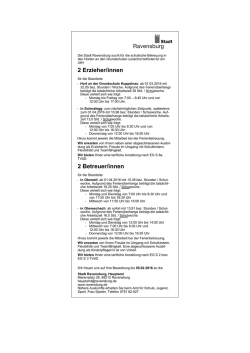 Stellenausschreibung Hort-Erzieherin und