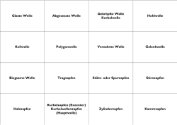 Glatte Welle Abgesetzte Welle Gekr&ouml;pfte Welle Kurbelwelle