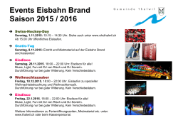 Events Eisbahn Brand Saison 2015 / 2016