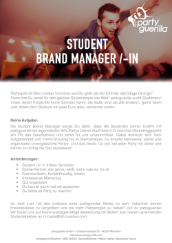 Student Brand Manager - BTL