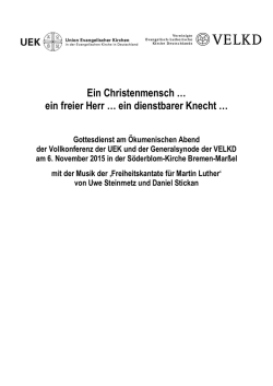 Gottesdienst am &Ouml;kumenischen Abend