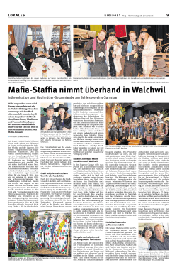 Mafia-Staffia nimmt überhand in Walchwil