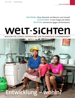 entwicklung – wohin? - Welt