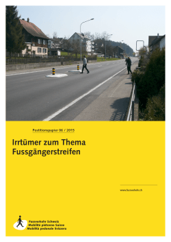 Irrt&uuml;mer zum Thema Fussg&auml;ngerstreifen