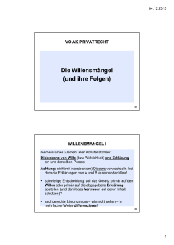 Die Willensm&auml;ngel