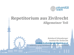 I. G&uuml;ltigkeitsvoraussetzungen des