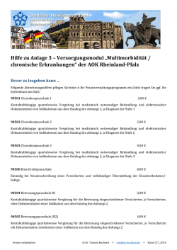 Hilfstext zu den Diagnosen - Hausärzteverband Rheinland