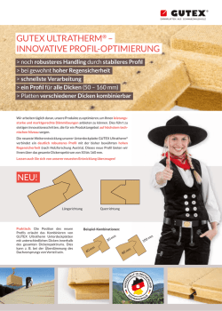 GUTEX ULTRATHERM&reg; &ndash; INNOVATIVE PROFIL