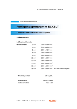 Fertigungsprogramm ECKELT
