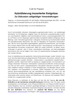 Hybridisierung inszenierter Ereignisse.