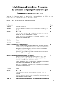 Hybridisierung inszenierter Ereignisse. - Hitzler