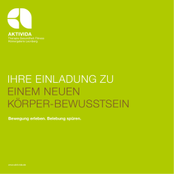 ihre einladung zu einem neuen k&ouml;rper-bewusstsein