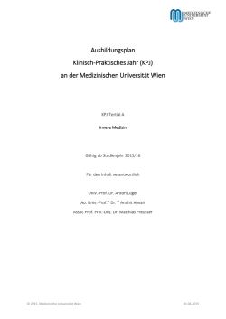 Innere Medizin - KPJ der MedUni Wien