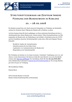 Zentrum Innere Führung - Bundesverband Sicherheitspolitik an
