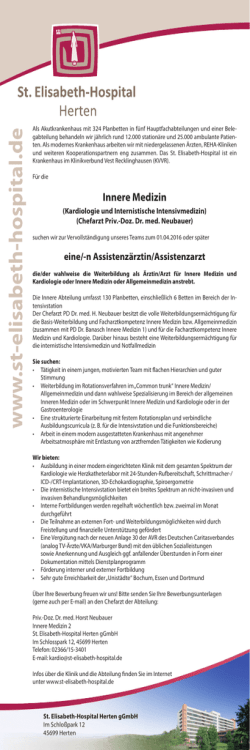 Stellenanzeige AssA Innere MEdizin 2___B.indd