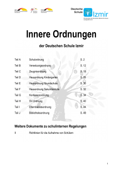 Innere Ordnungen - Deutsche Schule Izmir