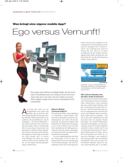 Ego versus Vernunft!