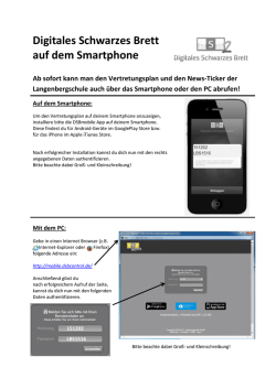 Digitales Schwarzes Brett auf dem Smartphone