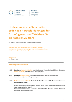 Ist die europ&auml;ische Sicherheits- politik den Herausforderungen der