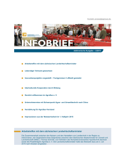 Kompetenznetzwerk Agrartechnik Sachsen Infobrief 3/2015