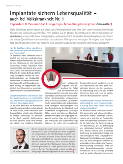 Implantate sichern Lebensqualit&auml;t